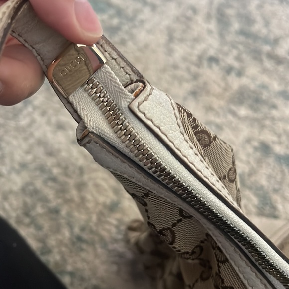 GUCCI Sherry Princy GG Pattern Shoulder Bag Canvas Leather Brown Italy - Picture 11 of 17